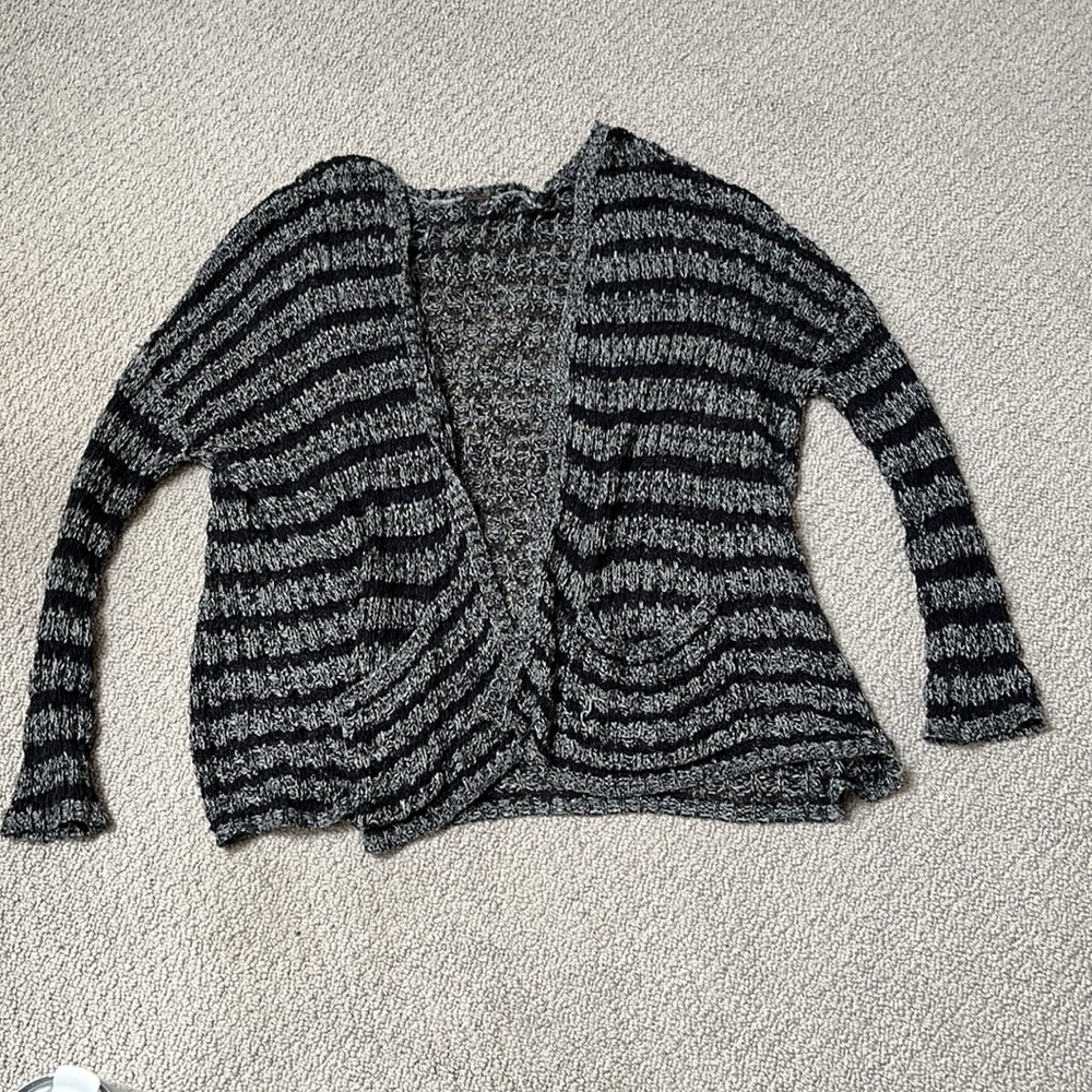Free people Crochet black/ grey mix cardigan - Picture 2 of 5